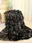 Preview: Pelzdecke Silver Fox Dark Silberfuchs Dunkel Echt Fuchsfell