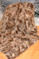 Preview: Echt Pelzdecke Wendedecke Bicolore Beige Braun Tagesdecke
