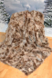 Preview: Echt Pelzdecke Wendedecke Bicolore Beige Braun Tagesdecke