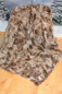 Preview: Echt Pelzdecke Wendedecke Bicolore Beige Braun Tagesdecke