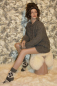 Preview: Schurwolle Damen Strickjacke Anthrazit Handarbeit