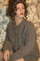 Preview: Schurwolle Damen Strickjacke Anthrazit Handarbeit
