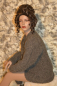 Preview: Schurwolle Damen Strickjacke Anthrazit Handarbeit