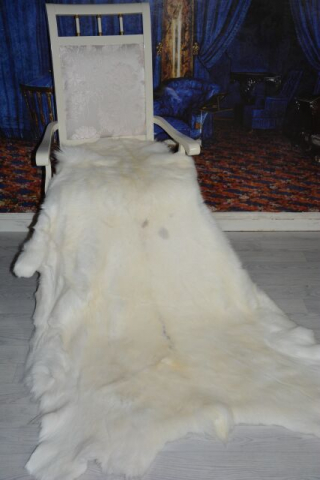 Rentierfell Snow White Diamond 160cm XXXL Übergröße