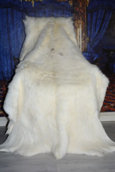 Rentierfell Snow White Diamond 160cm XXXL Übergröße