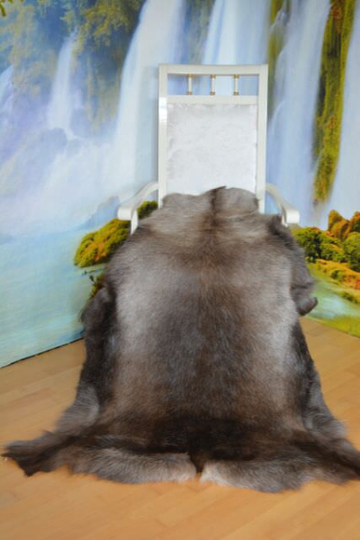 Rentierfell Black Moon 145 cm XXXL Übergröße